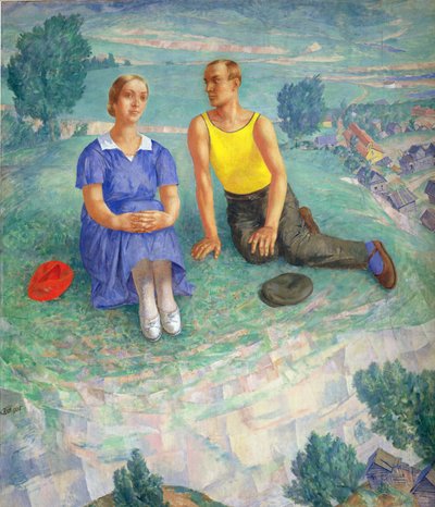 Spring, 1935 by Kuzma Sergeevich Petrov Vodkin